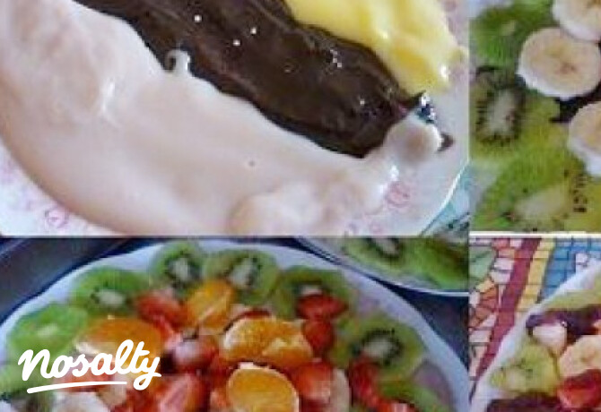 Gyümölccsel borított puding