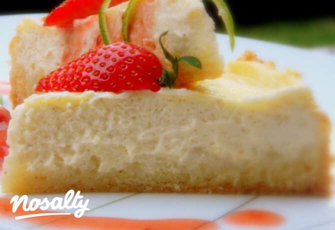 Vaníliás sajttorta lime-os eperraguval