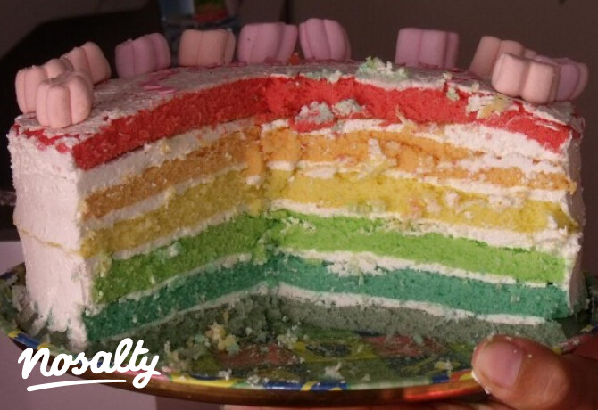 Szivárvány torta ahogy beribari készíti