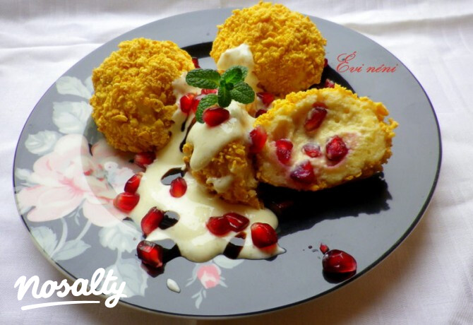 Gránátalmával töltött túrógombóc