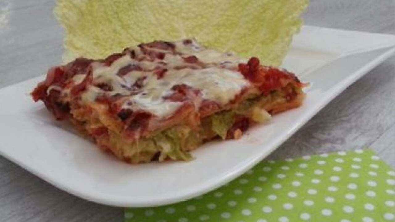 Kelkáposztás lasagne