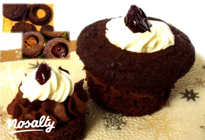 Fekete erdő muffin és mini tortácska