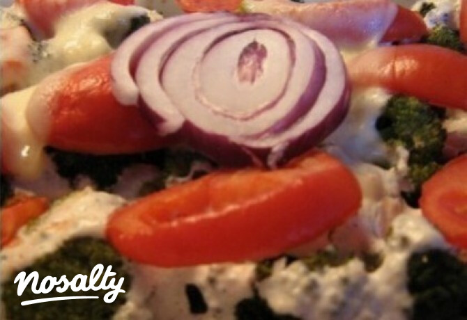 Rakott tofu zöldségekkel és kölessel