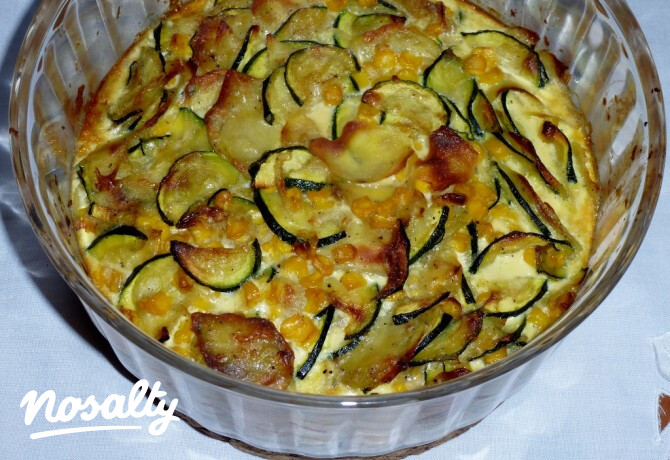 Cukkinis-kukoricás-burgonyás gratin