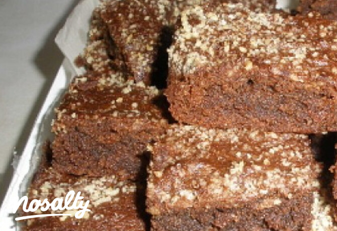 Mandulalisztes brownie