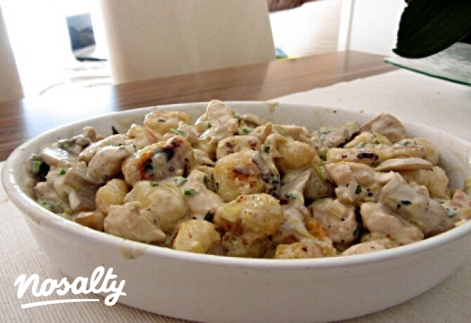Gombás-csirkés gnocchi