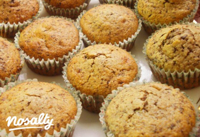 Gesztenyés-étcsokis muffin
