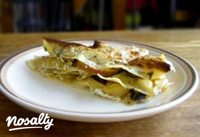 Almás-gombás lasagne