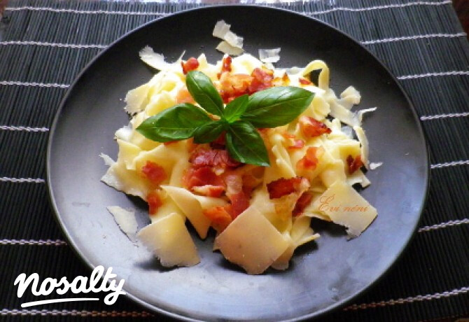Papardelle sült pancettával
