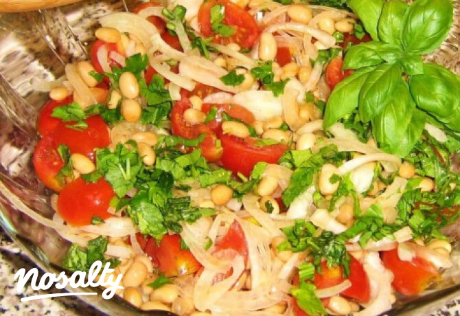 Szójababos bruschetta