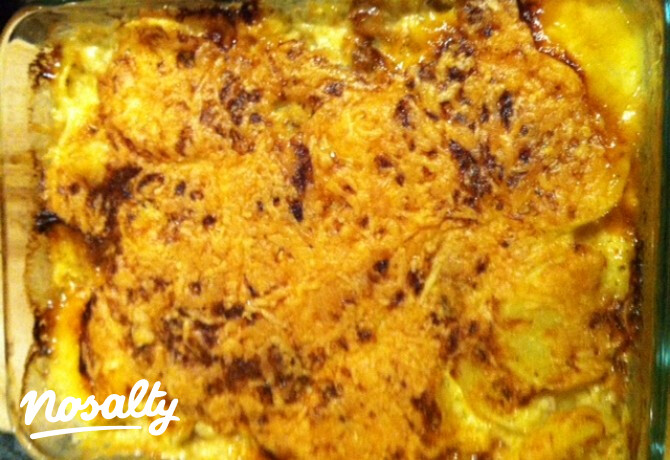 Póréhagymás gratin
