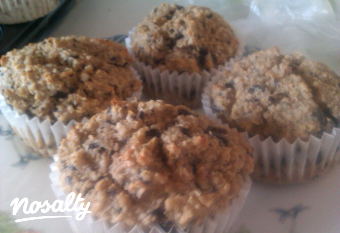 Túrós zabkorpás csokis muffin
