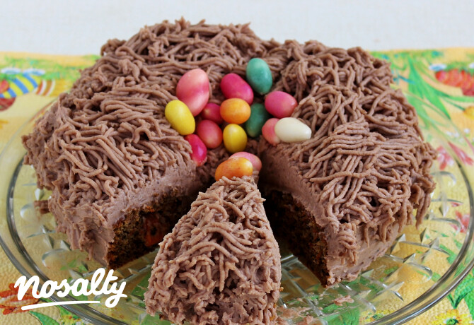 Sárgarépás-gesztenyés fészektorta