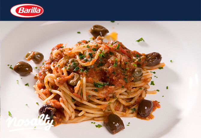 Spagetti alla puttanesca Barilla konyhájából
