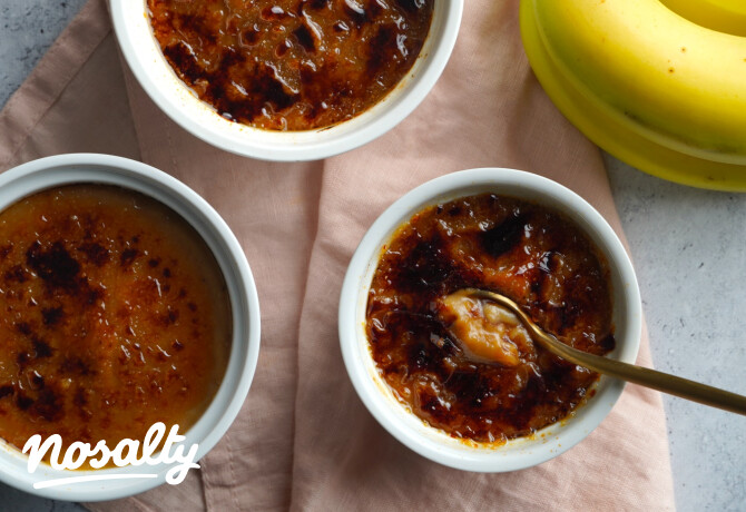 3 hozzávalós, vegán créme brulée