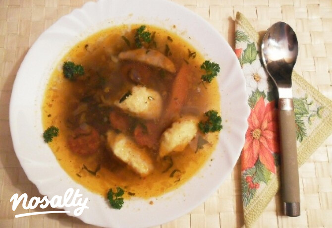 Bableves krumpligombóccal