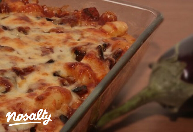 Padlizsános sült gnocchi