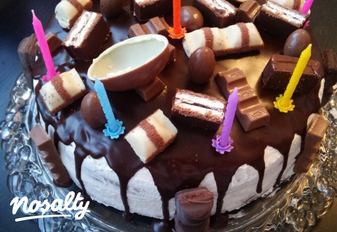 Kinder pingui torta szülinapra Olgitól