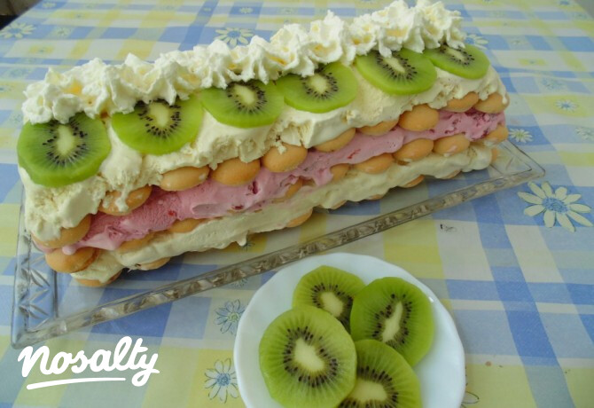 Gyümölcsös fagylalttorta