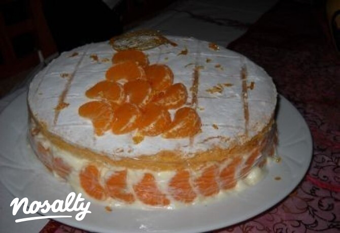 Tejszínhabos mandarintorta
