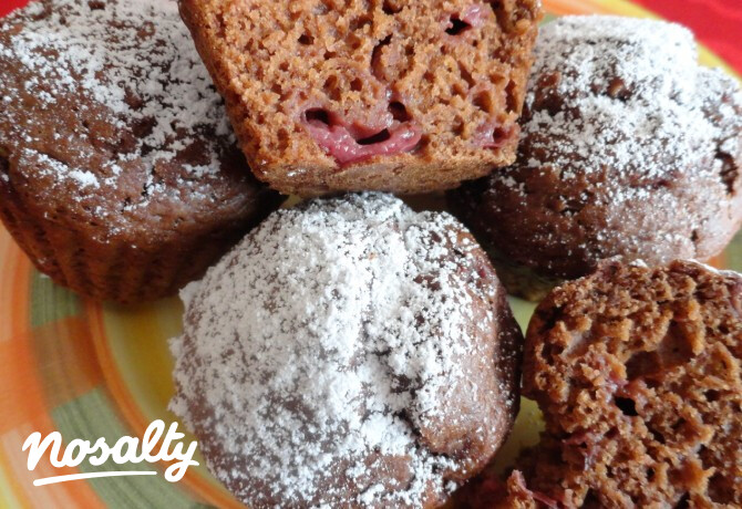 Csokis-cseresznyés muffin