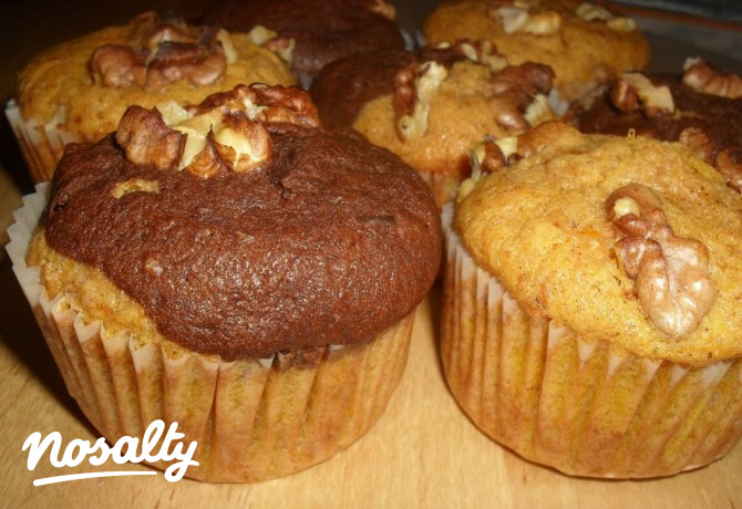 Sütőtökös-almás-diós muffin