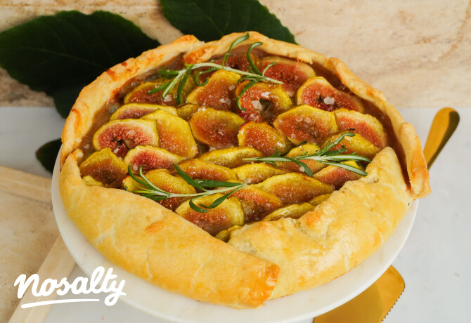 Fügés-kéksajtos galette
