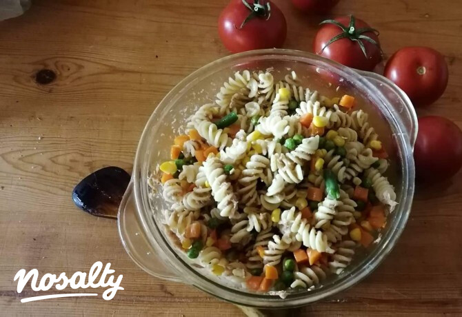 Zöldséges-tonhalas fusilli