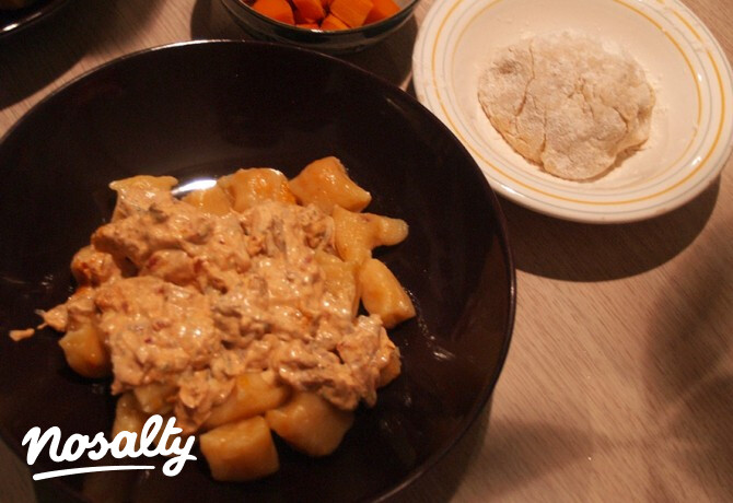 Sütőtökös gnocchi gombamártással