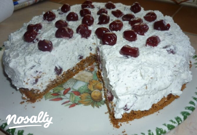 Joghurtos-mascarponés-gyümölcsös süti