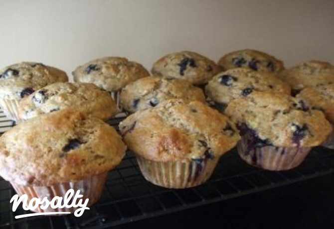 Banános-áfonyás muffin