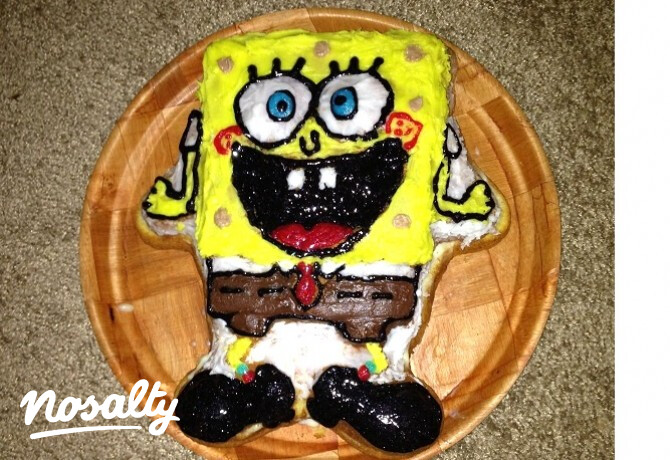 Spongyabob szülinapi torta
