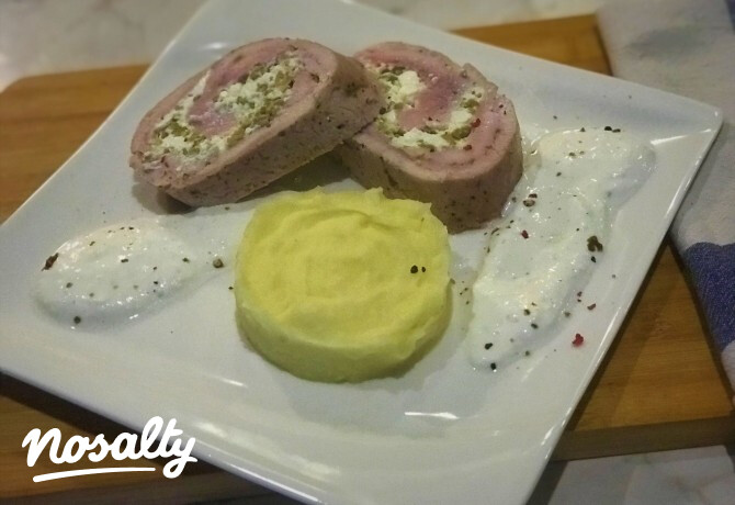 Olívás-fetás pulykamell burgonyapürével