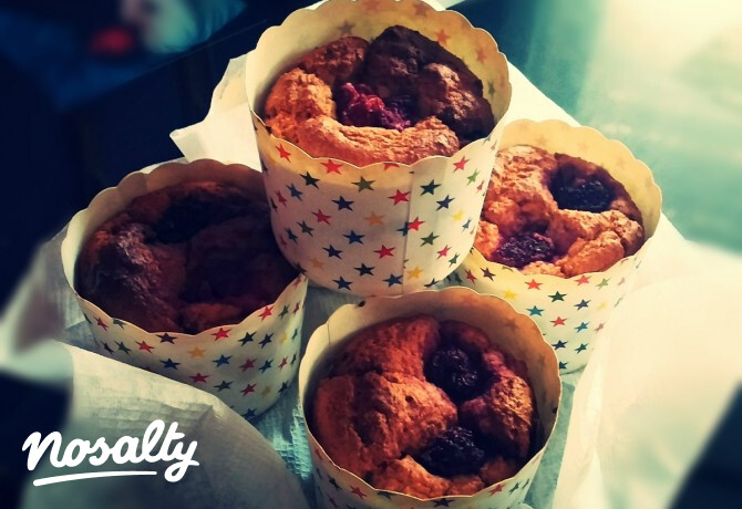 Laktóz- és gluténmentes csokis-málnás muffin