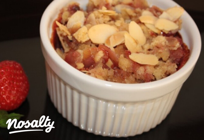 Epres-mandulás crumble