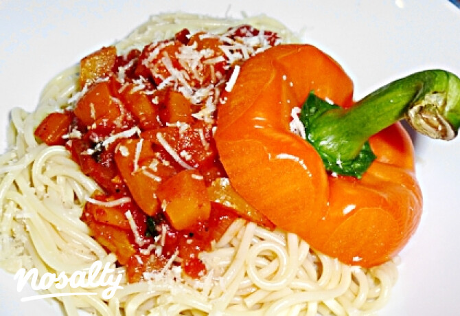 Paprikás-paradicsomos spagetti Mártitól
