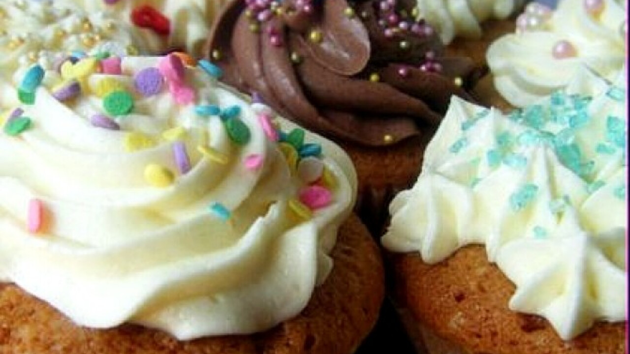 Meggyes cupcake