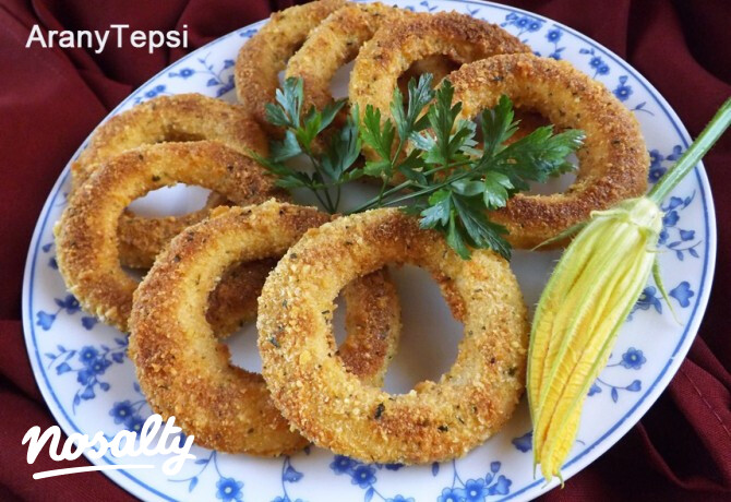 Parmezános rántott cukkini sütőben sütve