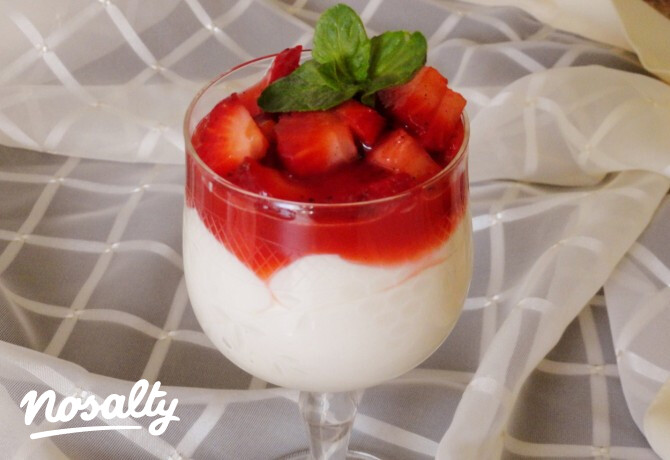 Túró mousse vaníliás eperrel