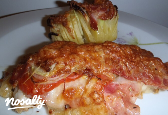 Mozzarellával paradicsommal púpozott csirke