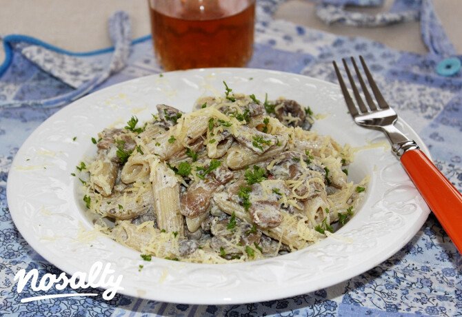 Citromos-gombás penne