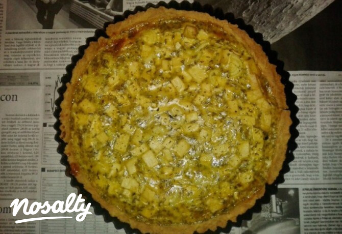 Hagymás-tofus Quiche Lorraine