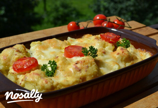 Mozzarellás csőben sült karfiol