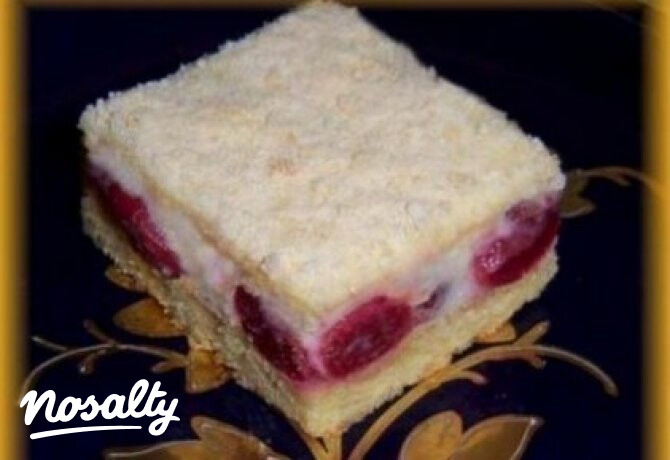 Krémes cseresznyés lepény