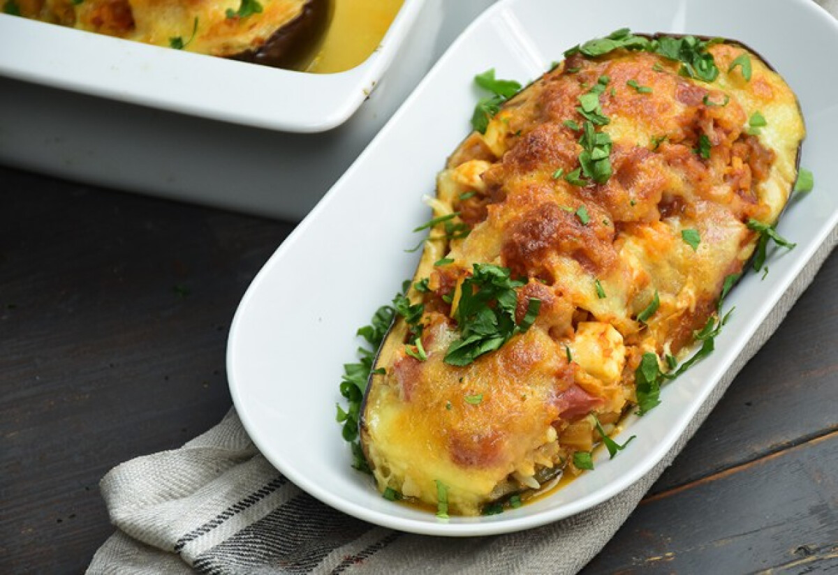 Kétsajtos töltött padlizsán