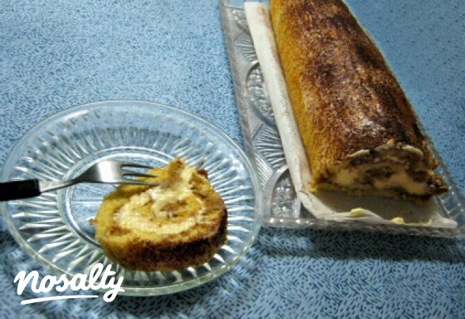 Tiramisu piskótatekercs