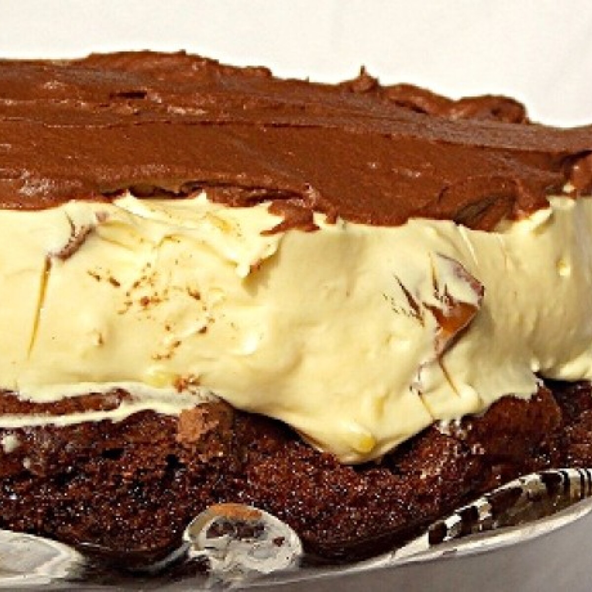 Ezen a képen: Tejszínes pudingkrémes szelet