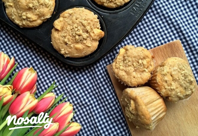 Almás-morzsás muffin