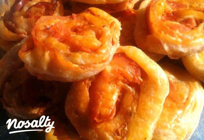 Falatnyi pizzás csigák
