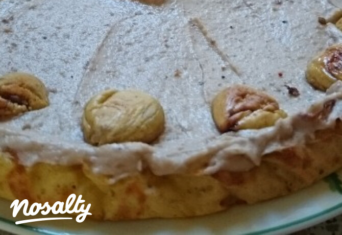 Gesztenyés-ricottás túrótorta
